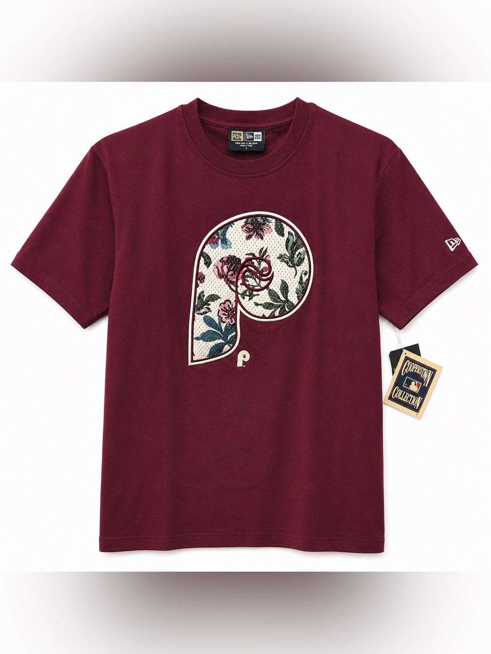 New Era MLB Philadelphia Phillies Men's Size Small Red Shirt Floral - NWT NEW